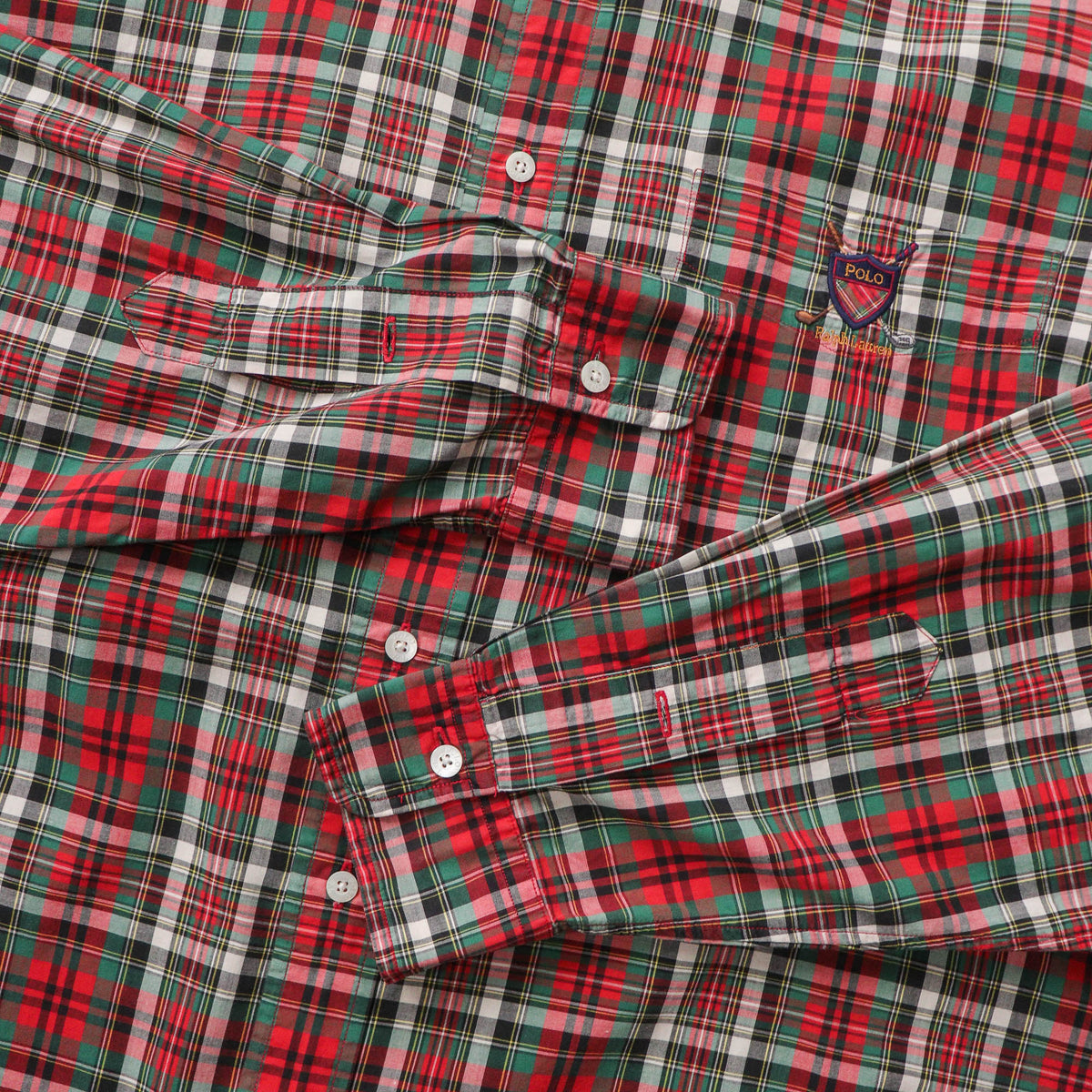 Polo Ralph Lauren Crest Plaid Button Up Shirt – 90s (M)