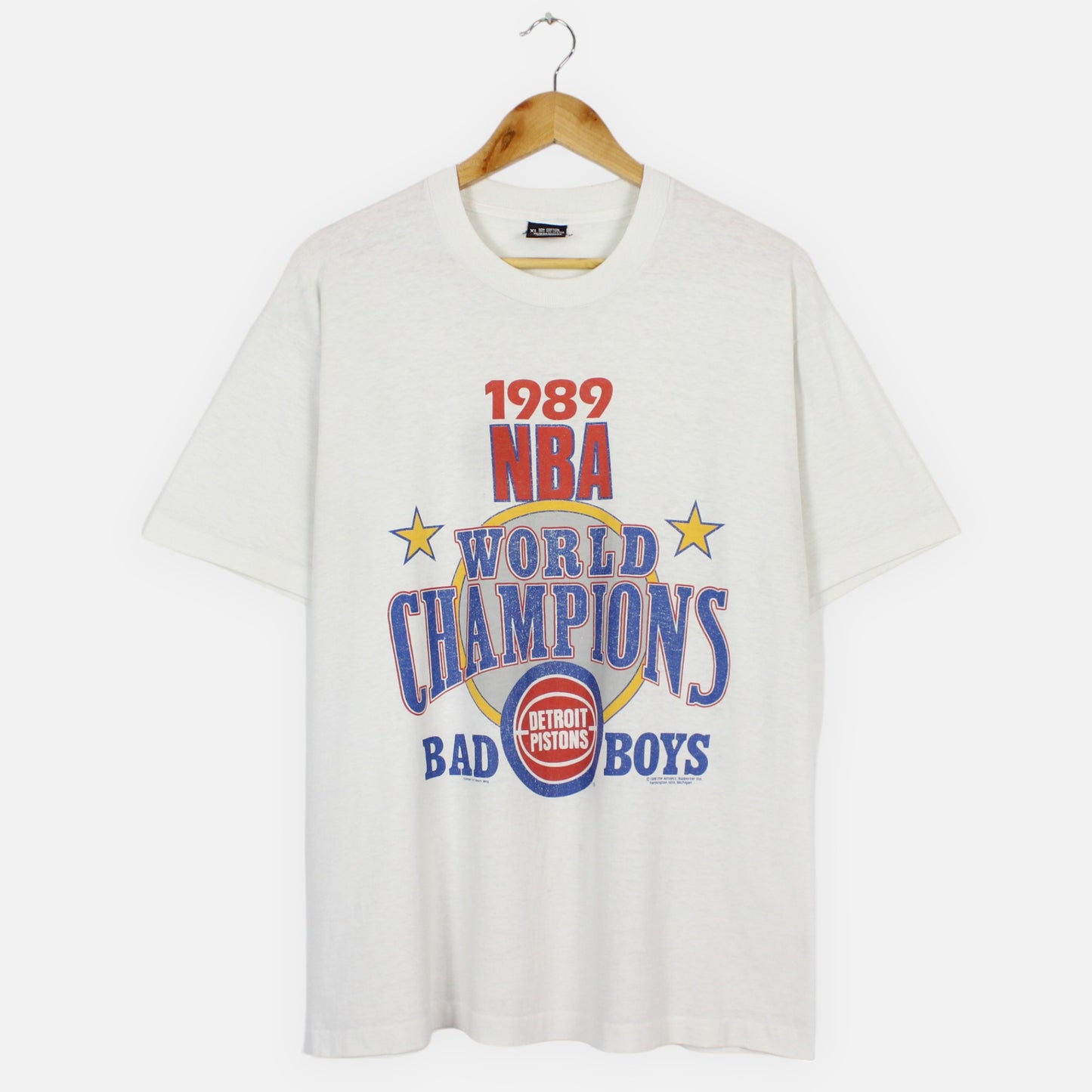 Vintage 1989 Detroit Pistons NBA Champions Tee - XL