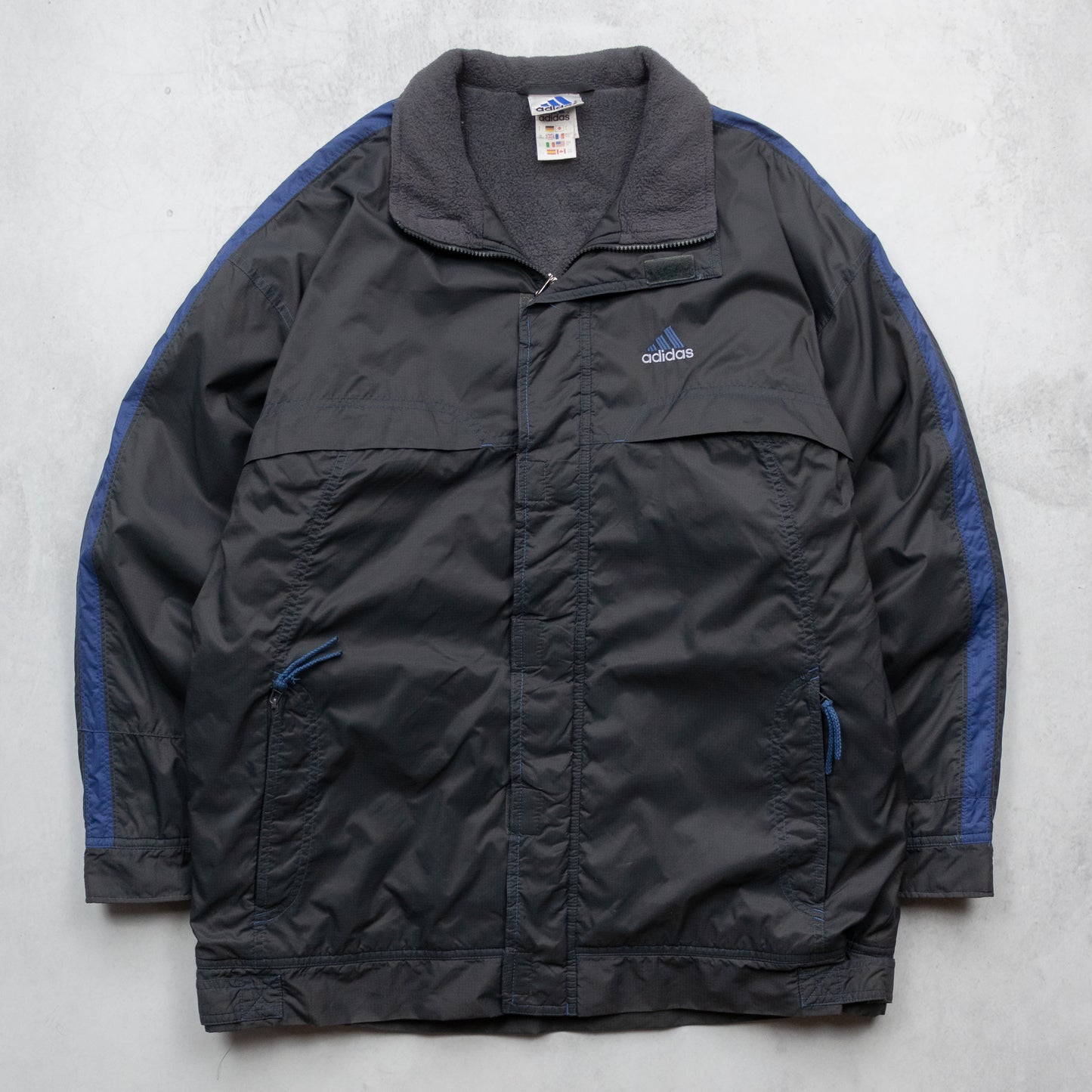 Vintage 90s Adidas Fleece Lined Heavy Jacket - L