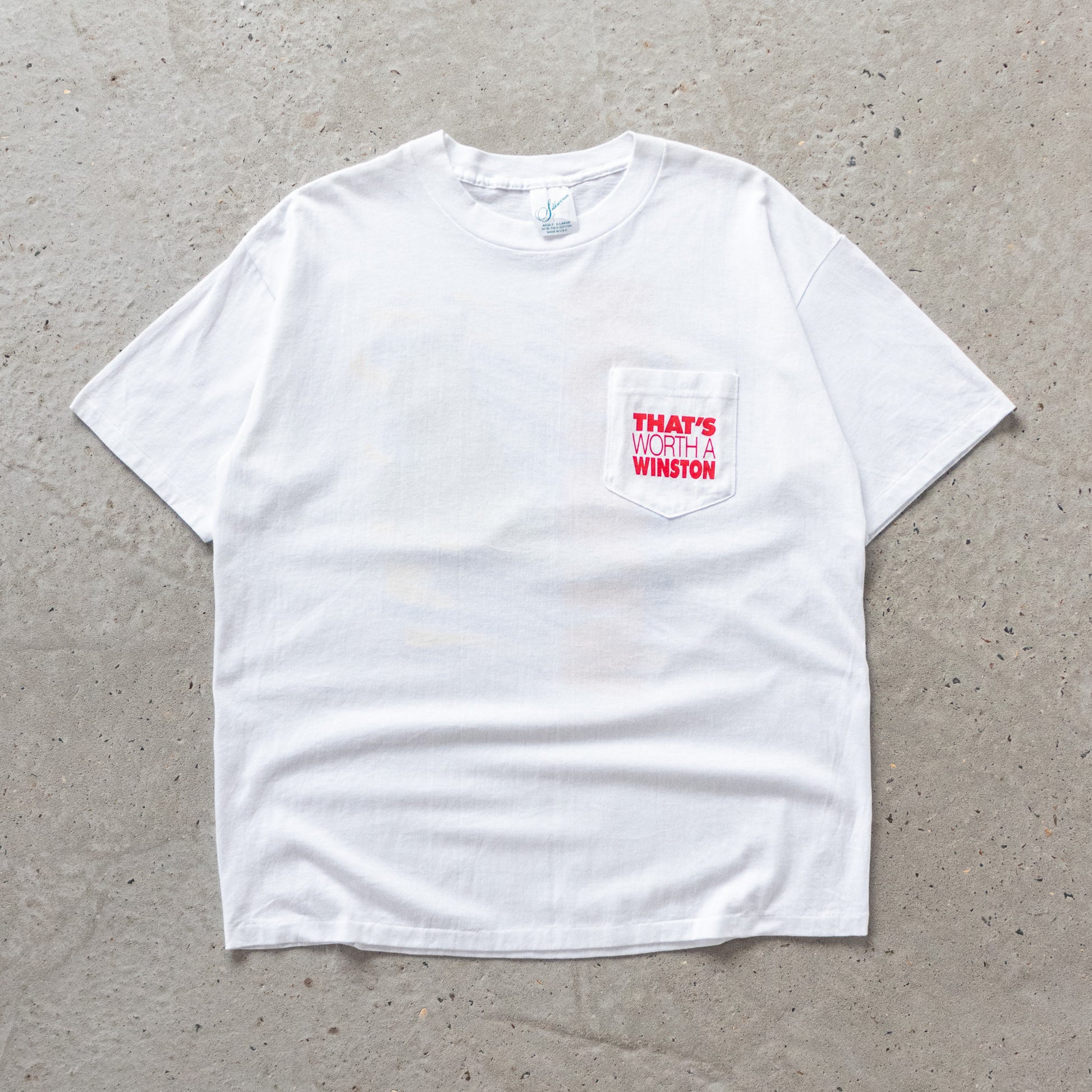 Vintage 90s Winston Cigarettes 'Worth A Winston' Tee - XL - AL Vintage