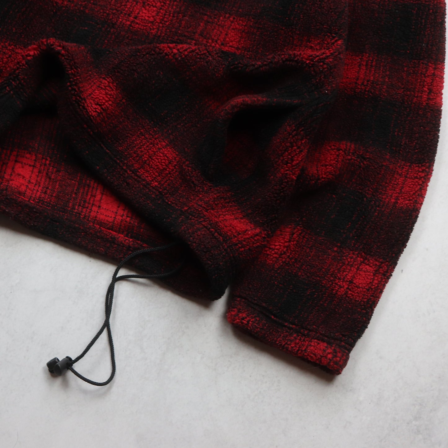 Vintage 90s GAP Plaid Fleece 1/4 Zip Pullover - M