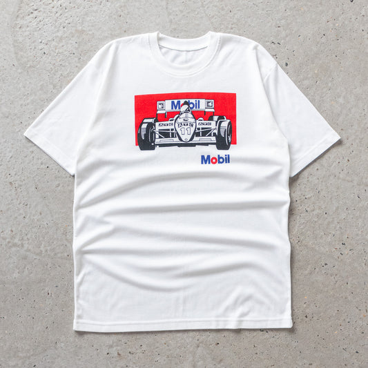 Vintage 90s Mobil Formula 1 Racing Tee - L - AL Vintage