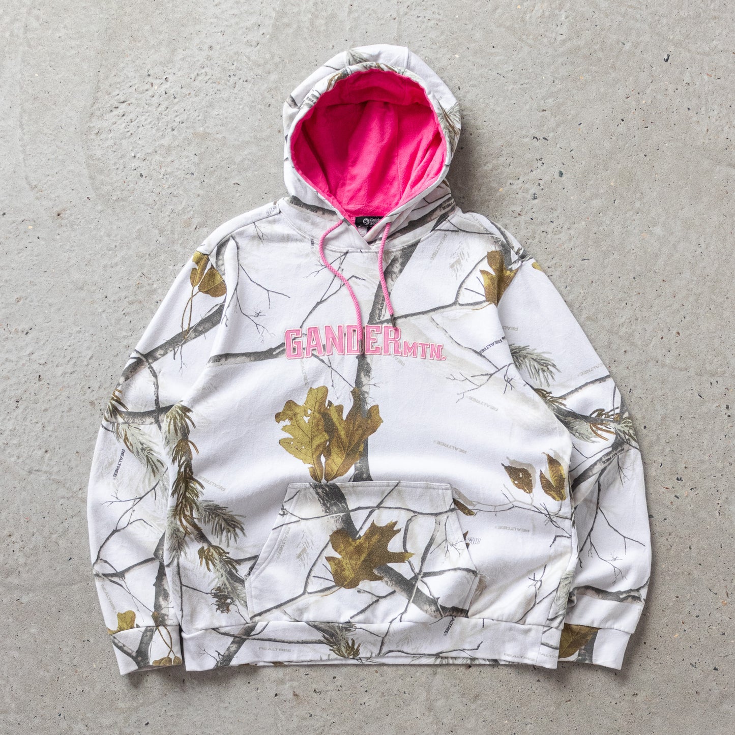 Vintage Realtree Snow Camo Hoodie - Women's L