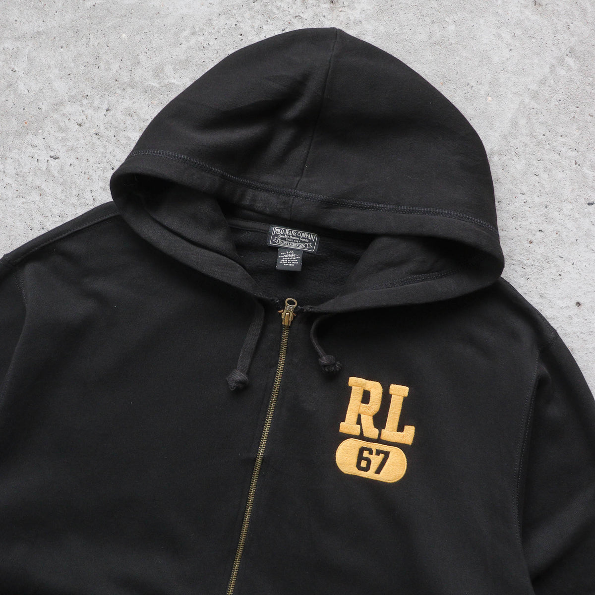 Polo Ralph Lauren RL67 Zip-Up Hoodie - 90s (L)