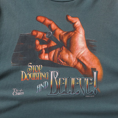Vintage 90s Jesus Stop Doubting & Believe Tee - XXL - AL Vintage