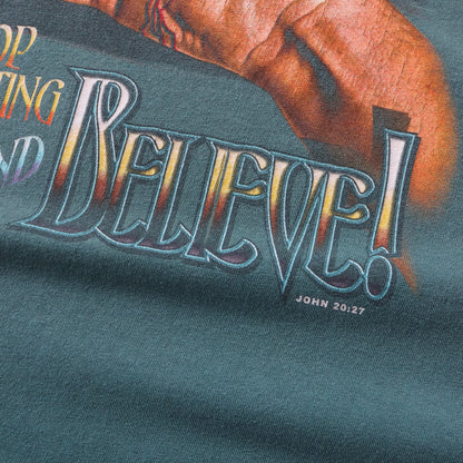 Vintage 90s Jesus Stop Doubting & Believe Tee - XXL - AL Vintage