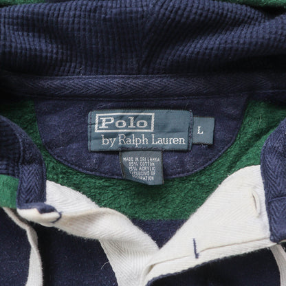 Polo Ralph Lauren Striped Rugby Hoodie - 2000s (L)