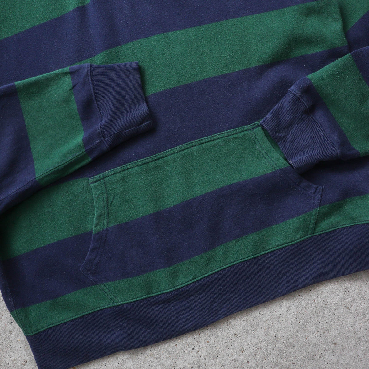 Polo Ralph Lauren Striped Rugby Hoodie - 2000s (L)