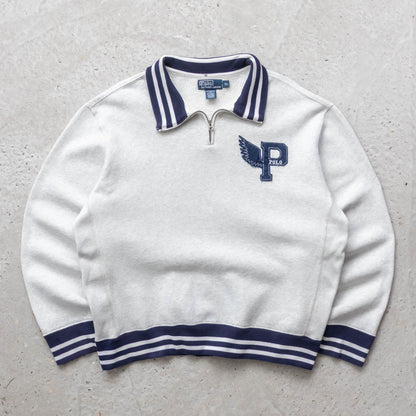 Polo Ralph Lauren P-Wing 1/4 Zip Sweatshirt - 90s (XL)