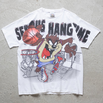 Vintage 1992 Taz Basketball Looney Tunes Tee - L