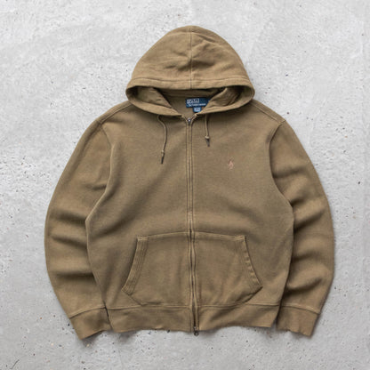 Polo Ralph Lauren Ribbed Zip-Up Hoodie – 2000s (M)
