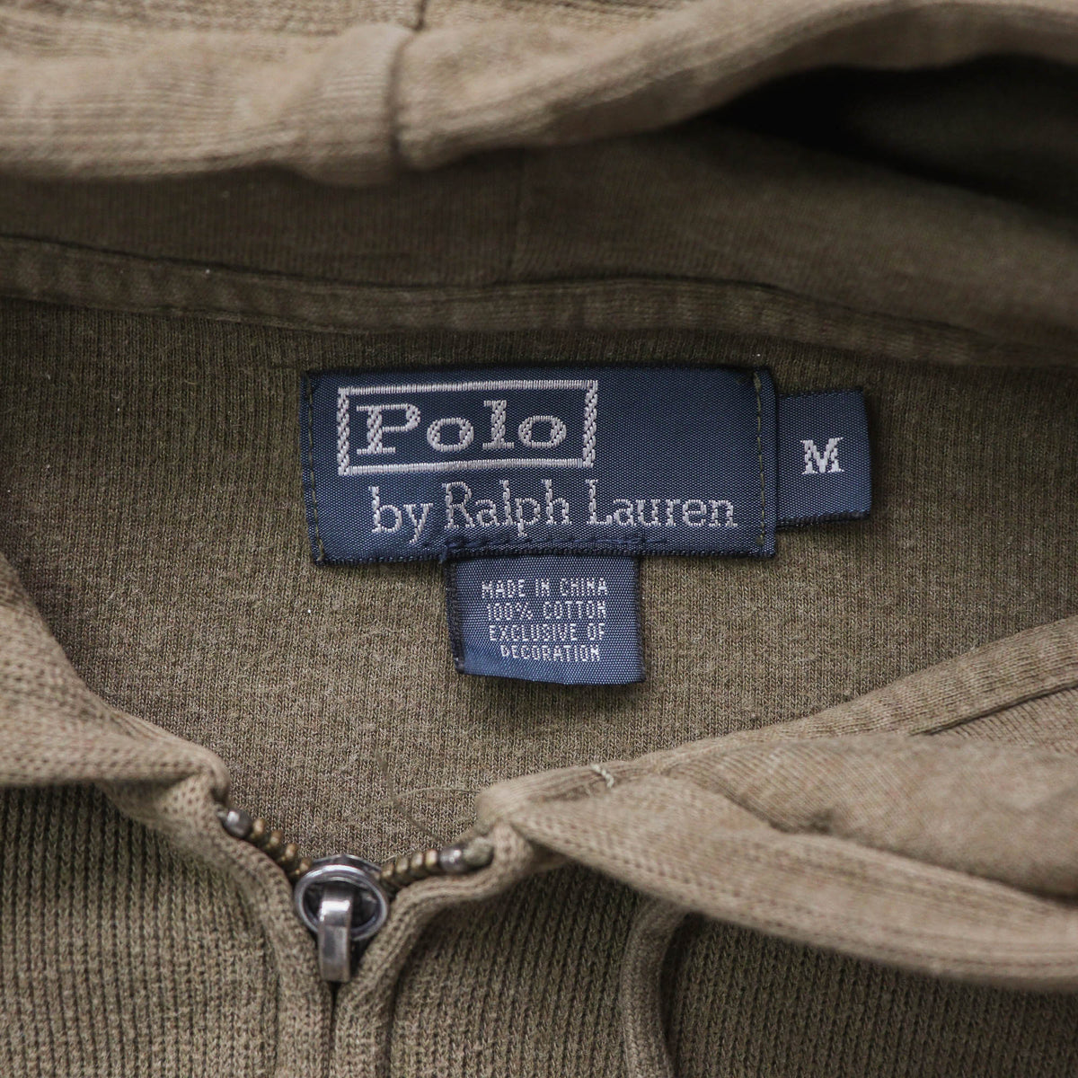 Polo Ralph Lauren Ribbed Zip-Up Hoodie – 2000s (M)