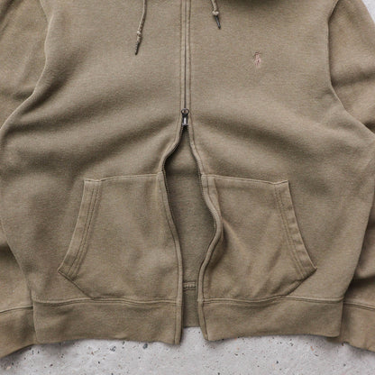 Polo Ralph Lauren Ribbed Zip-Up Hoodie – 2000s (M)