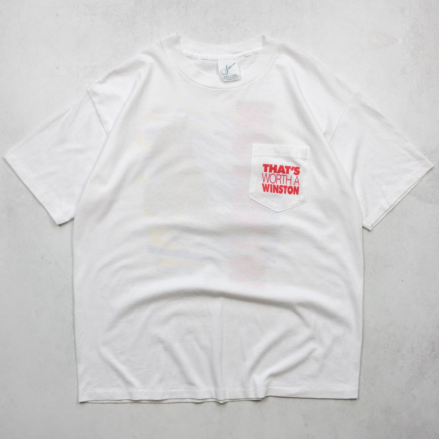 Vintage 1992 Winston Cigarettes Thats Worth A Winston Pocket Tee - XL