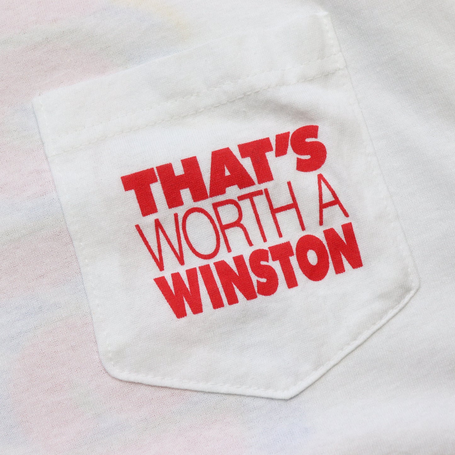 Vintage 1992 Winston Cigarettes Thats Worth A Winston Pocket Tee - XL