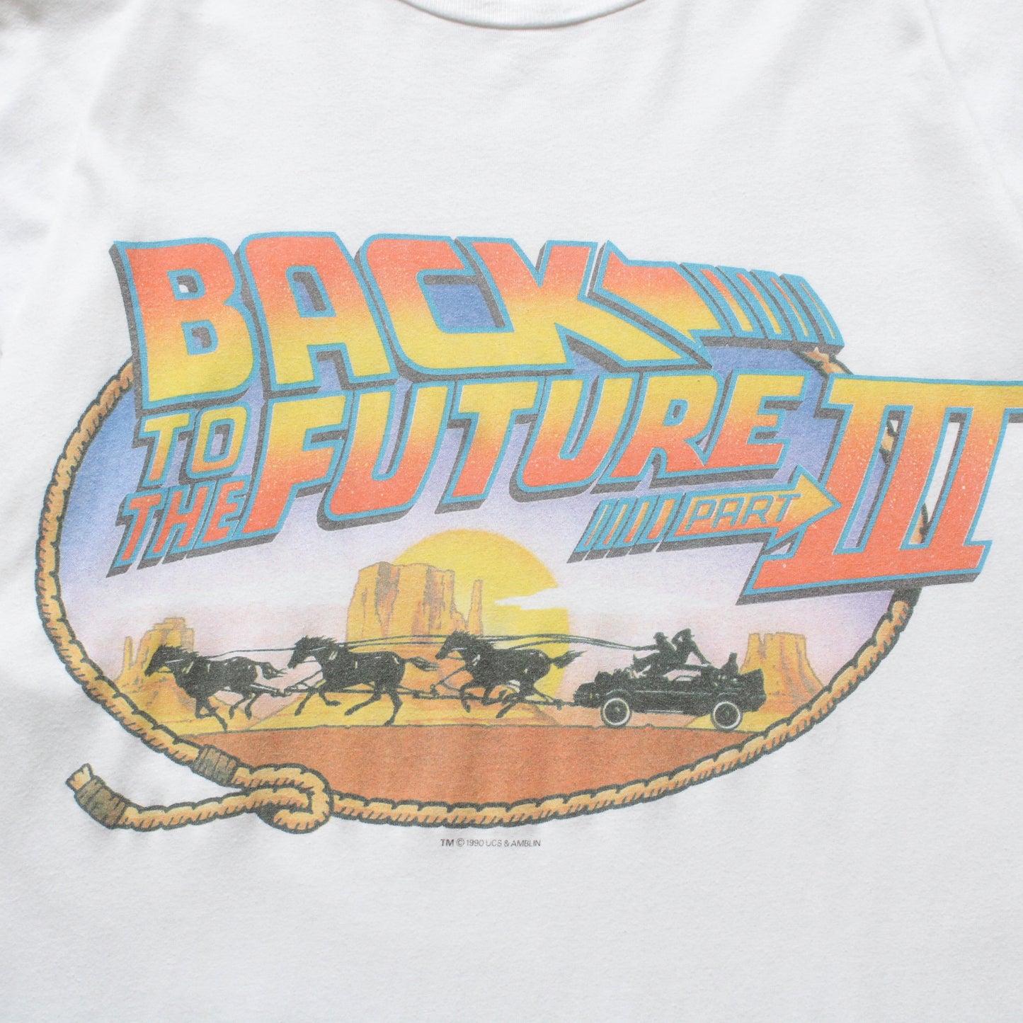 Vintage 1990 Back to The Future 3 Promo Tee - L