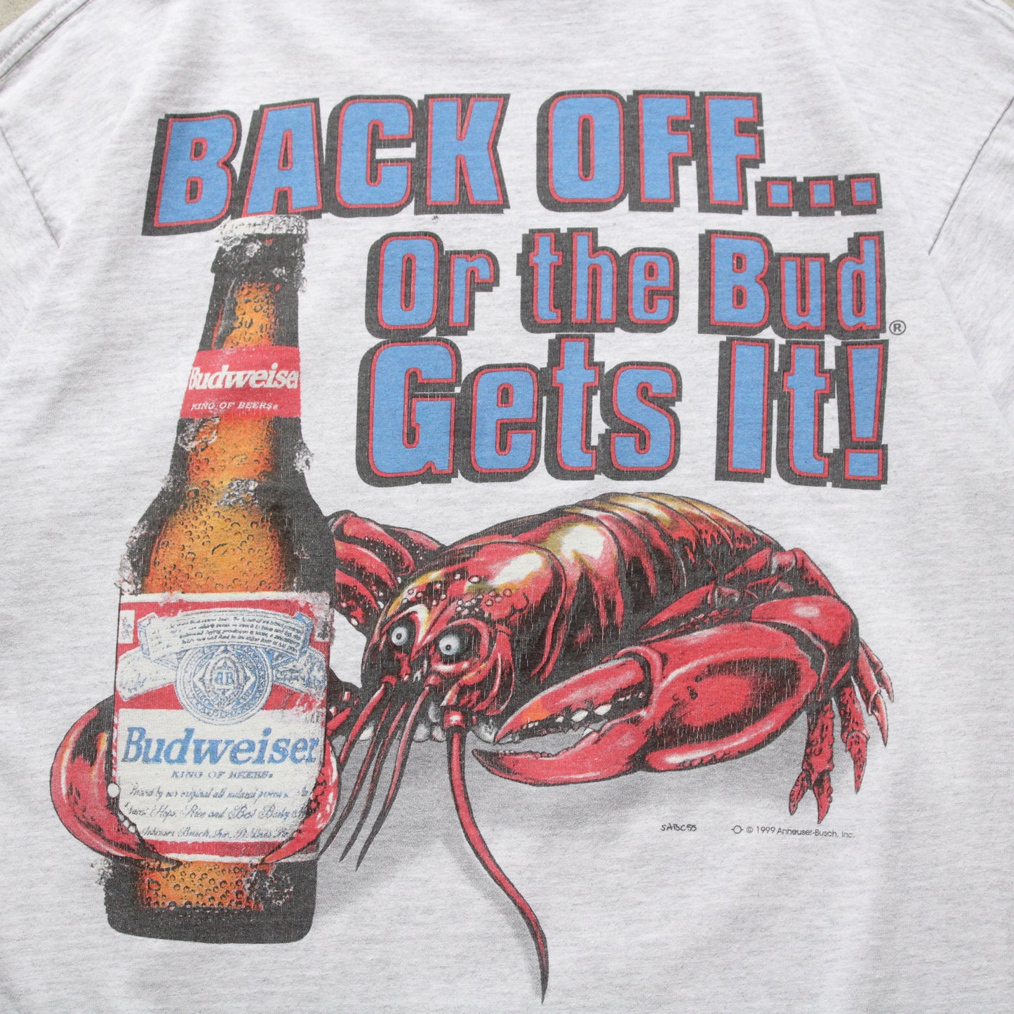 Vintage 1999 Budweiser Lobster Tee - L