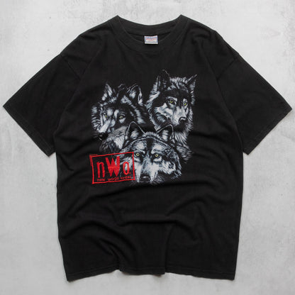 Vintage 90s nWo Wolfpac WCW Embroidered Tee - XL
