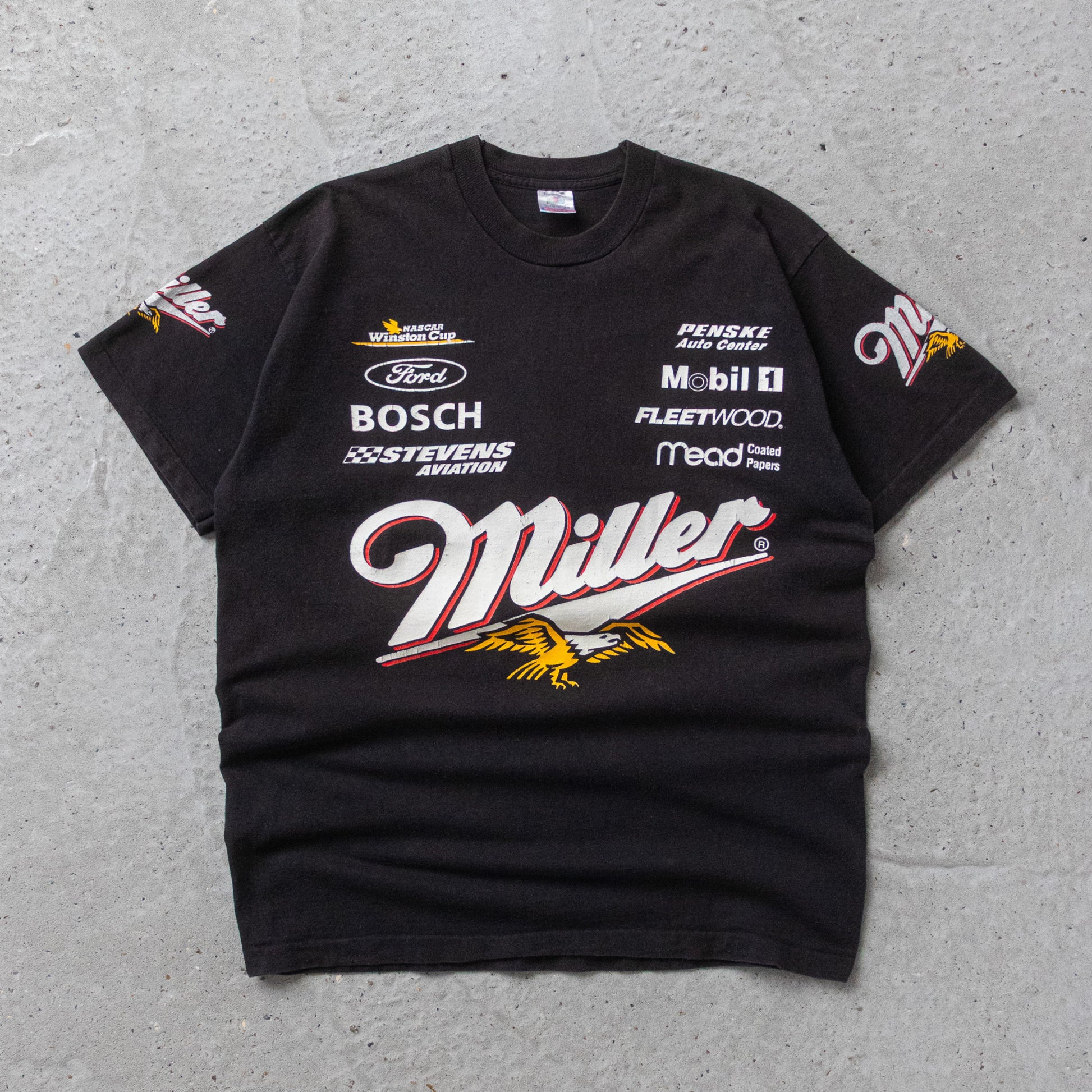 Vintage 90s Miller Beer Winston Cup NASCAR Tee - L - AL Vintage