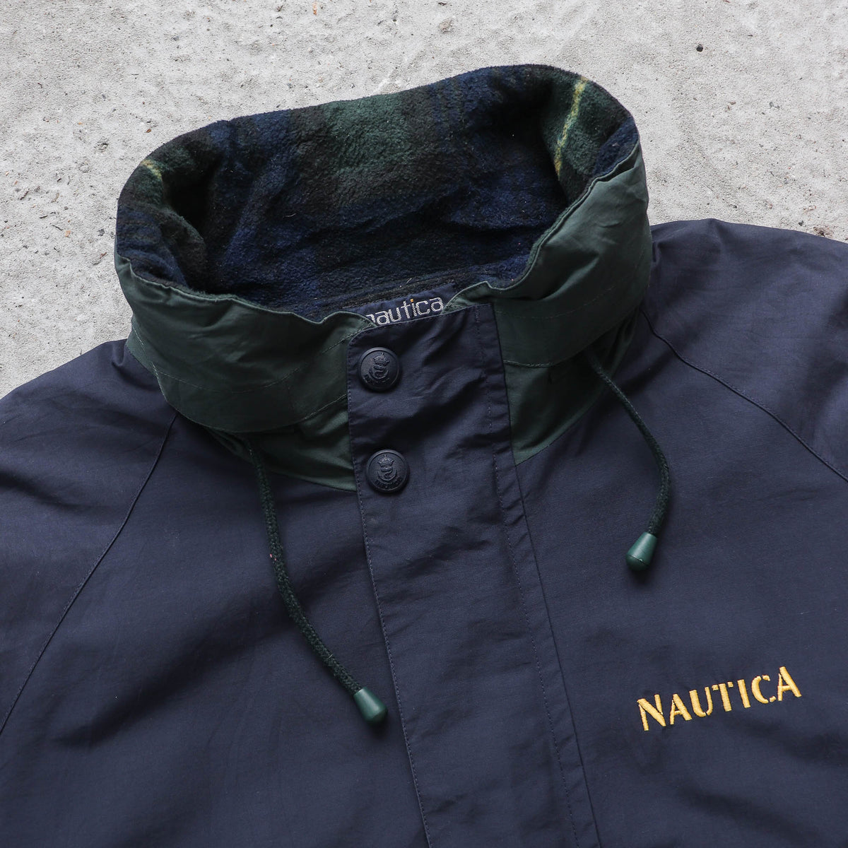Nautica Reversible Plaid Fleece Jacket – 90s (XXL)