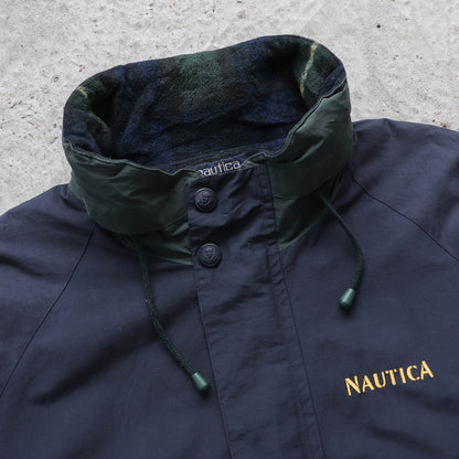 Nautica Reversible Plaid Fleece Jacket – 90s (XXL)