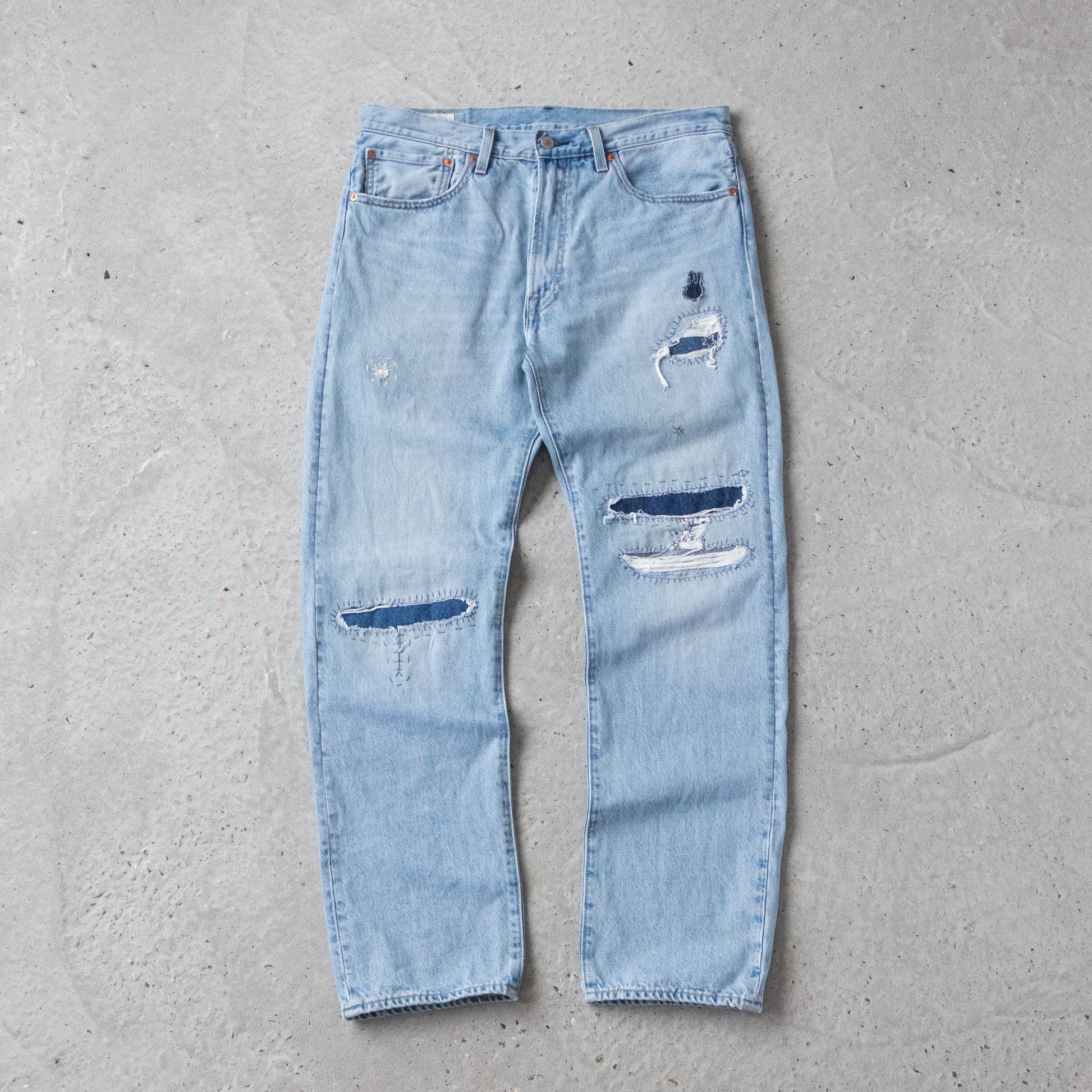 Levi’s Premium 551Z Big E Distressed Jeans – 34×32 - AL Vintage