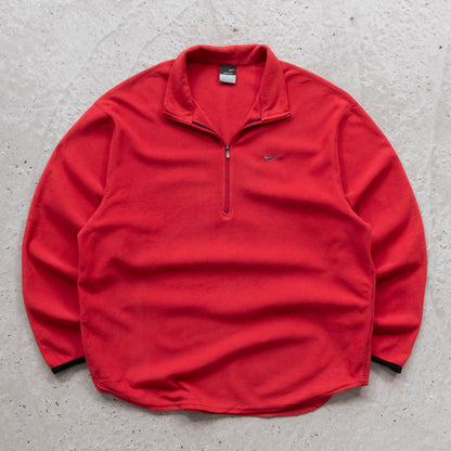 Nike Mini Swoosh 1/4 Zip Fleece Pullover - 2000s (M)