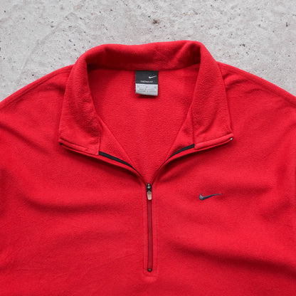 Nike Mini Swoosh 1/4 Zip Fleece Pullover - 2000s (M)