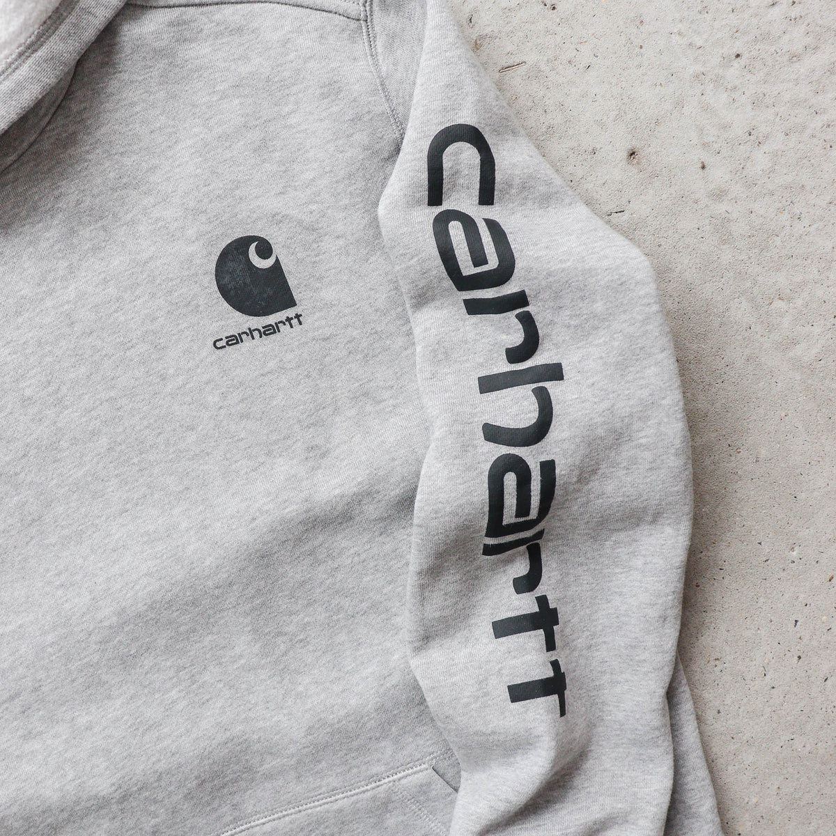 Carhartt Logo Sleeve Spellout Hoodie - 2000s (S)