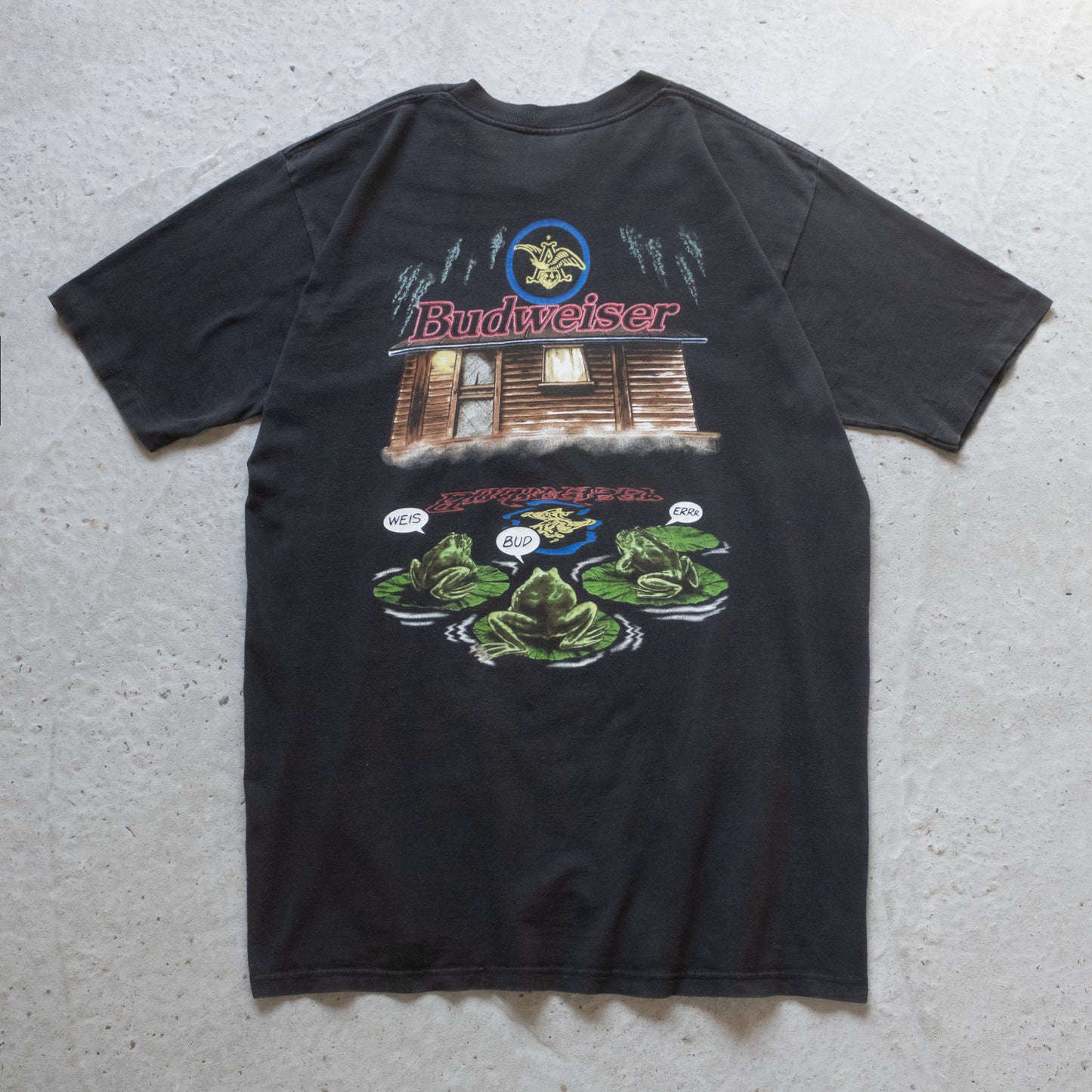 Vintage 1995 Budweiser Frogs Tee - L