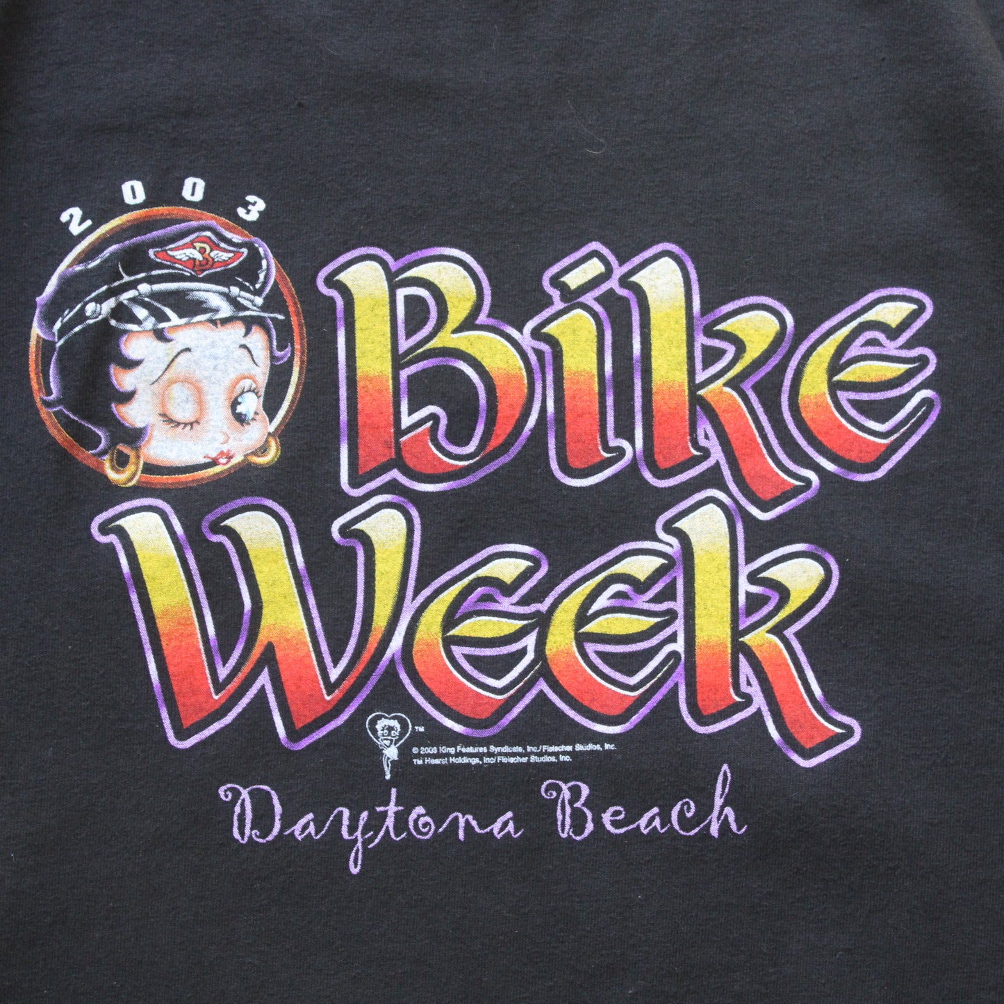 Vintage 2003 Betty Boop Daytona Bike Week Tee - M