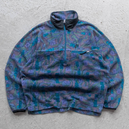 Nike ACG Geometric Print 1/4 Zip Fleece Pullover - 90s (XL)
