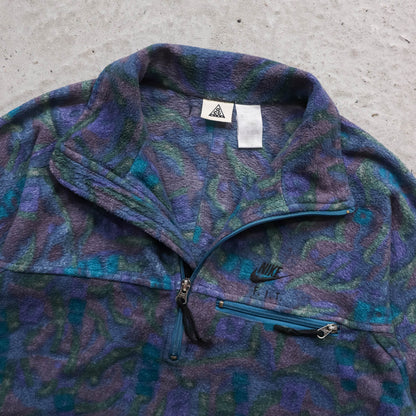 Nike ACG Geometric Print 1/4 Zip Fleece Pullover - 90s (XL)