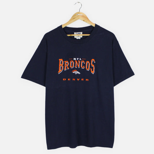 Vintage Denver Broncos Embroidered NFL Tee - L