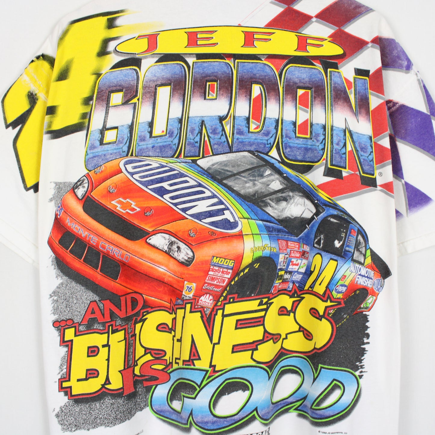 Vintage 1999 Jeff Gordon NASCAR AOP Tee - L
