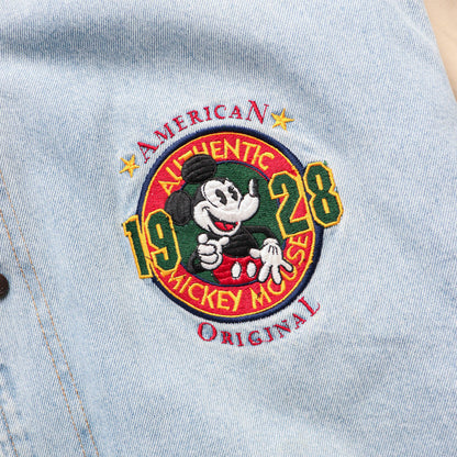 Mickey Mouse Disney Denim Varsity Jacket – 90s (XL)