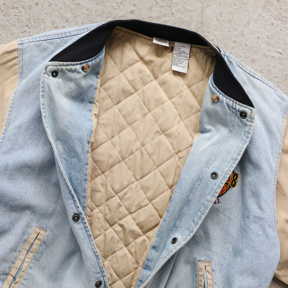 Mickey Mouse Disney Denim Varsity Jacket – 90s (XL)