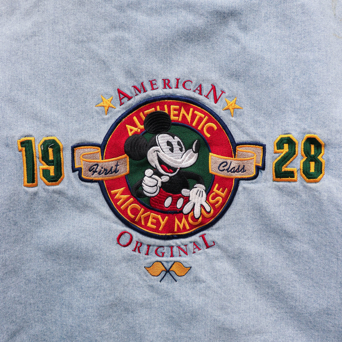 Mickey Mouse Disney Denim Varsity Jacket – 90s (XL)
