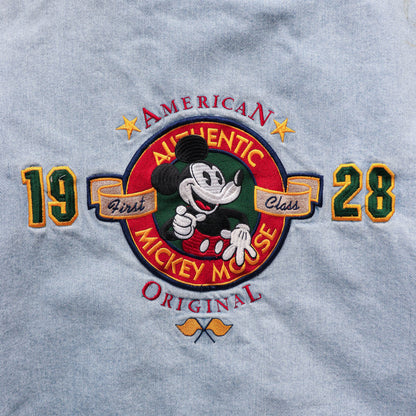Mickey Mouse Disney Denim Varsity Jacket – 90s (XL)