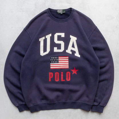 Vintage 90s Polo Ralph Lauren USA Sweatshirt - M