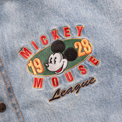 Mickey Mouse Disney Denim Varsity Jacket – 90s (L)