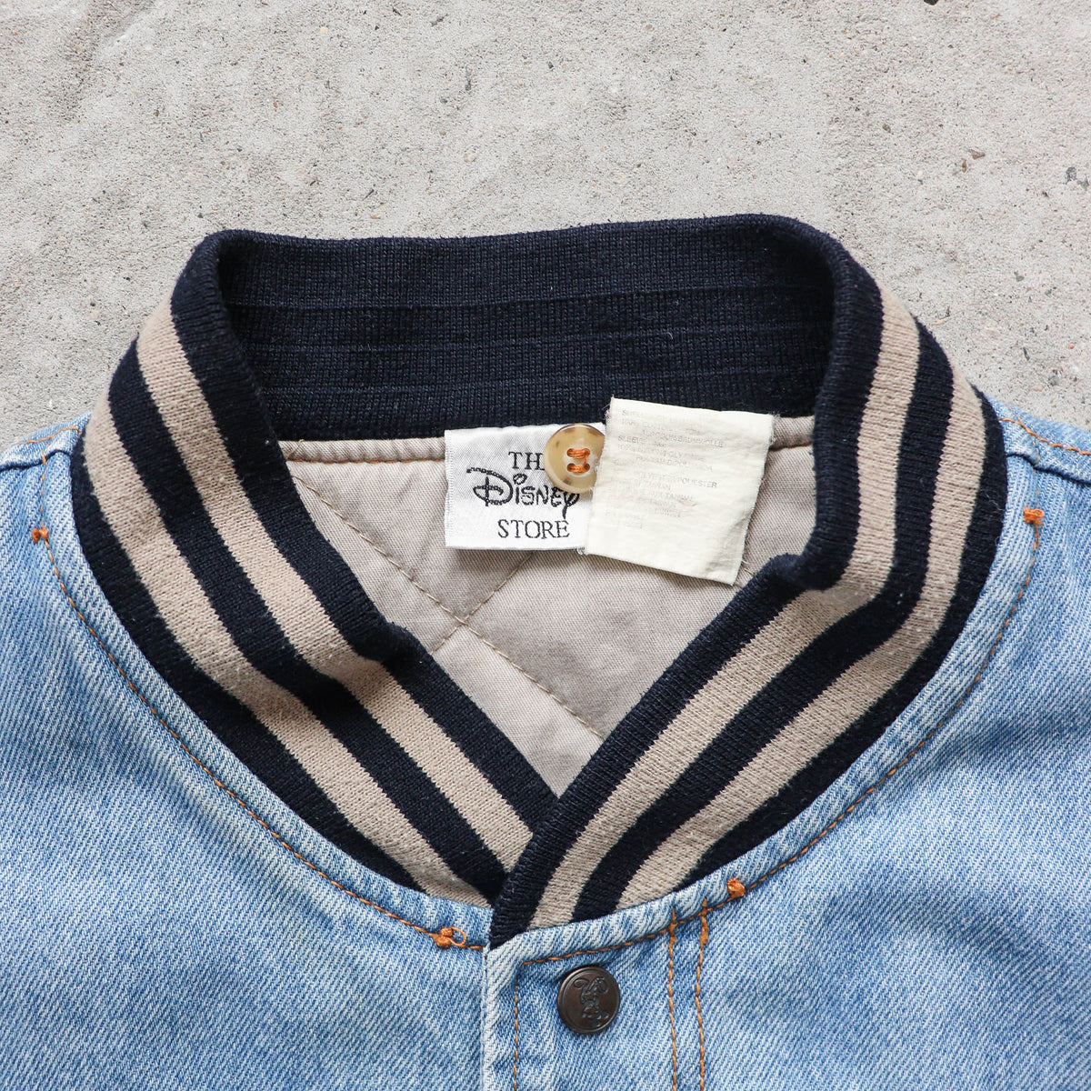 Mickey Mouse Disney Denim Varsity Jacket – 90s (L)