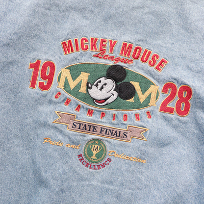 Mickey Mouse Disney Denim Varsity Jacket – 90s (L)