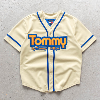 Tommy Hilfiger Spellout Baseball Jersey – 90s (M)
