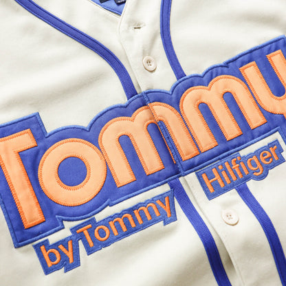 Tommy Hilfiger Spellout Baseball Jersey – 90s (M)