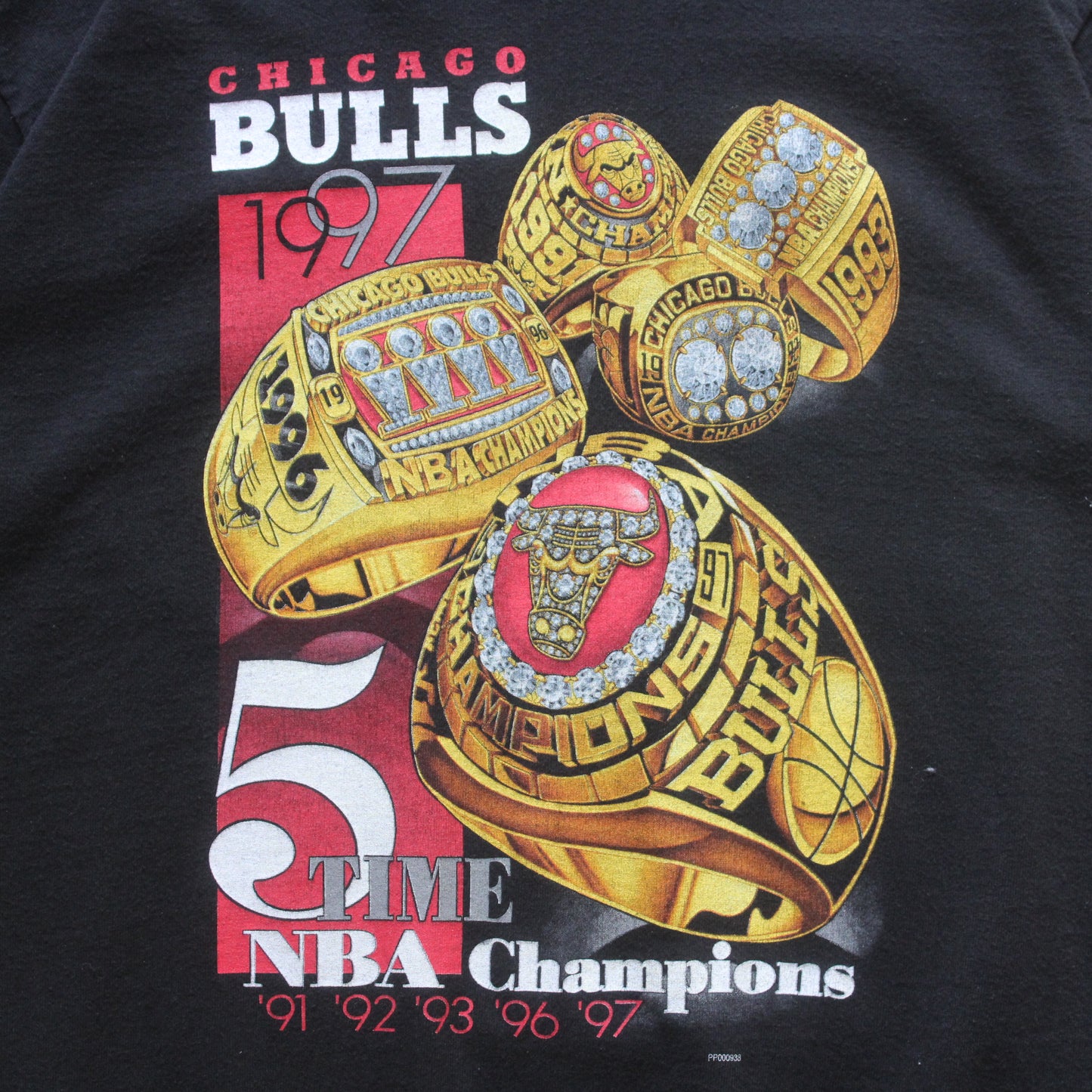 Vintage 1997 Chicago Bulls NBA Champions Tee - M