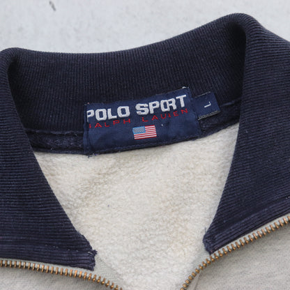Vintage 90s Polo Sport Ralph Lauren USA 1/4 Zip Sweatshirt - L