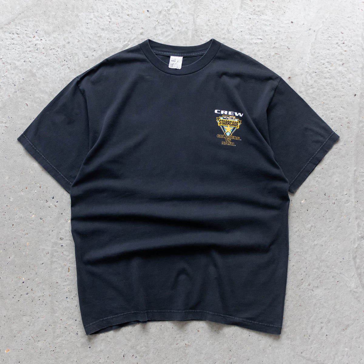 WCW Starrcade 1998 Goldberg vs Nash Crew Tee – (XL)