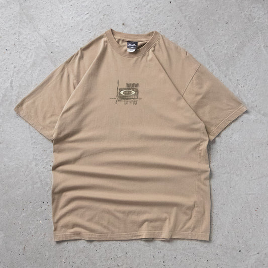 Vintage 90s Oakley Metal Logo Tee - XL