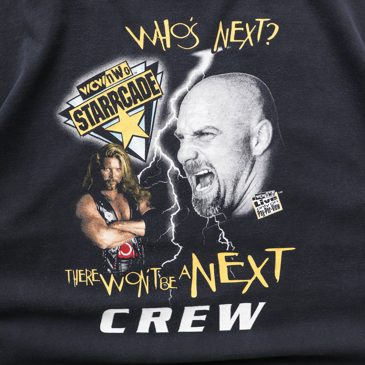 WCW Starrcade 1998 Goldberg vs Nash Crew Tee – (XL)